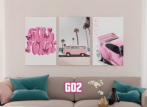 Pack de 3 cadres (#GIRLPWR)