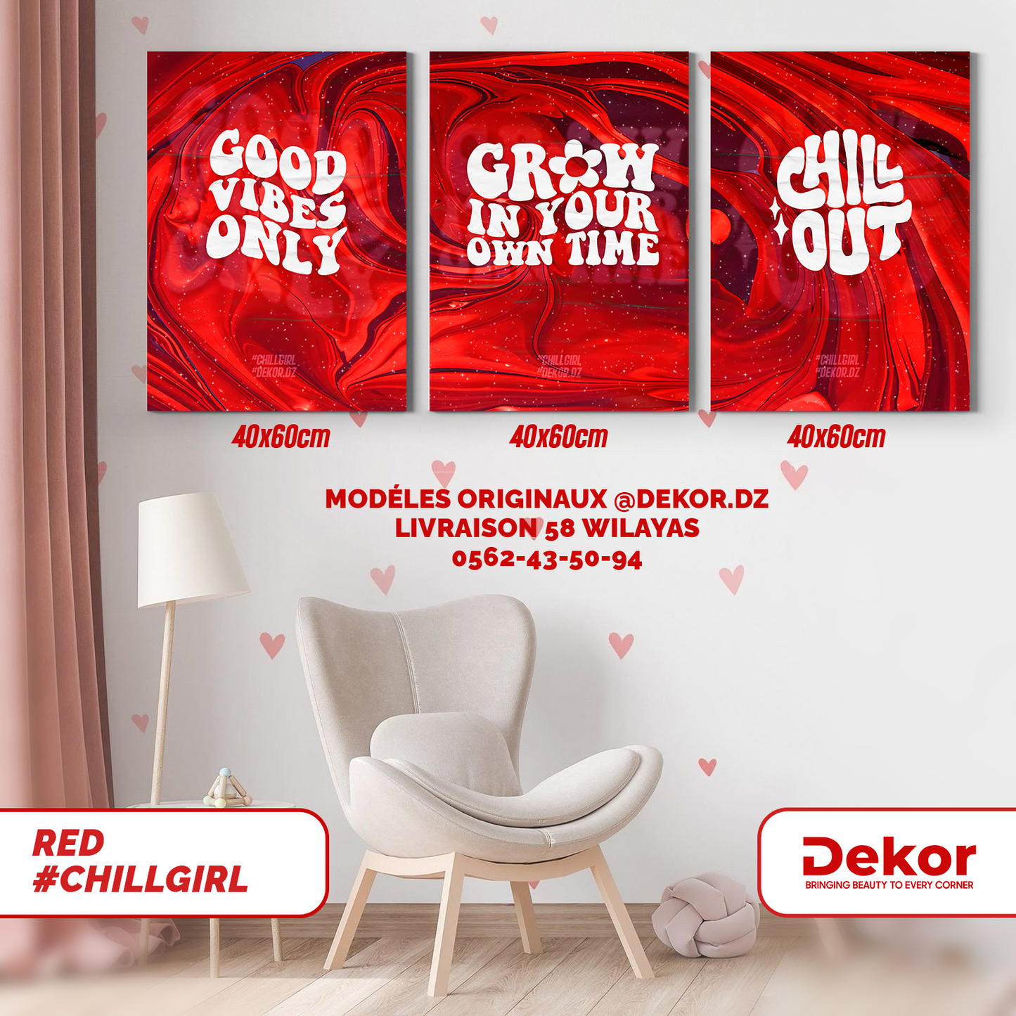 Pack de 3 cadres (#GIRLPWR)