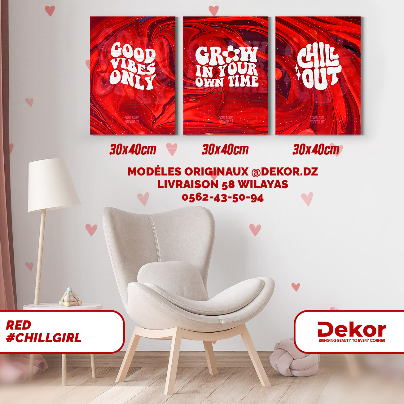 Pack de 3 cadres (#GIRLPWR)