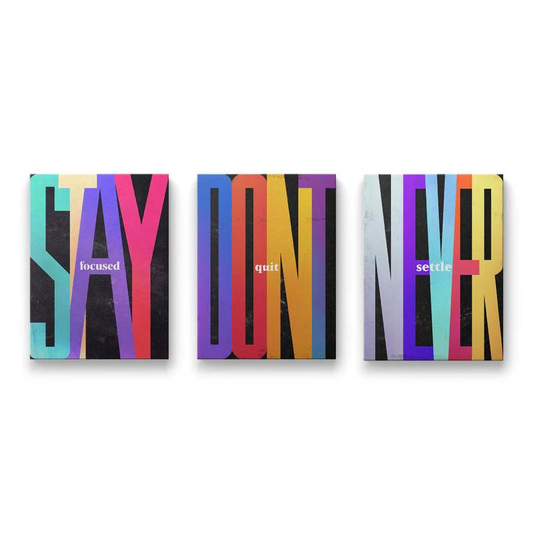 Stand Out – Motivational Wall Art (ثلاث قطع)