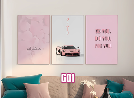 Pack de 3 cadres (#GIRLPWR)