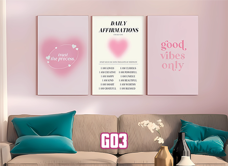 Pack de 3 cadres (#GIRLPWR)